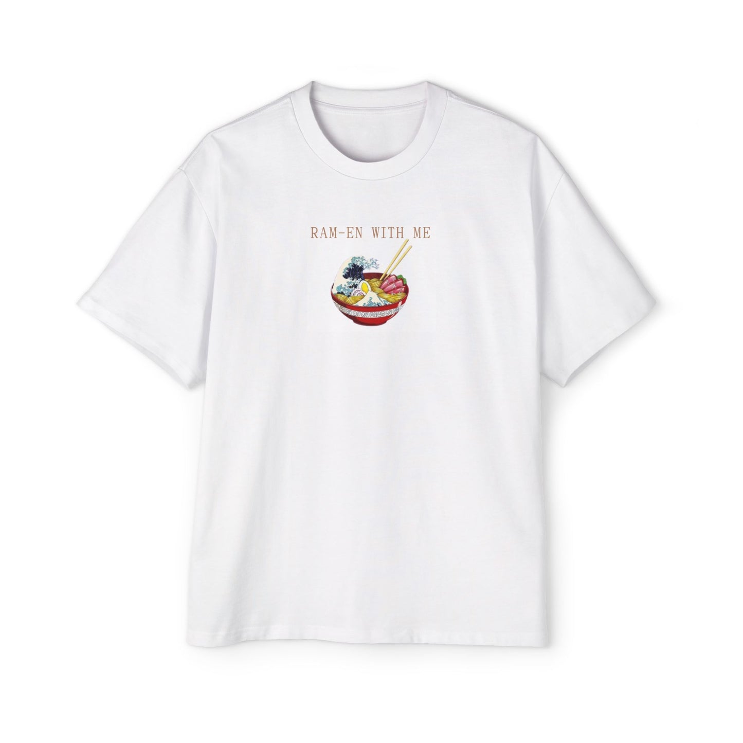 Men's Oversized Tee - "Ramen With Me" Graphic Tee, Casual Streetwear, Foodie Gift, Comfort Fit, Unisex Style