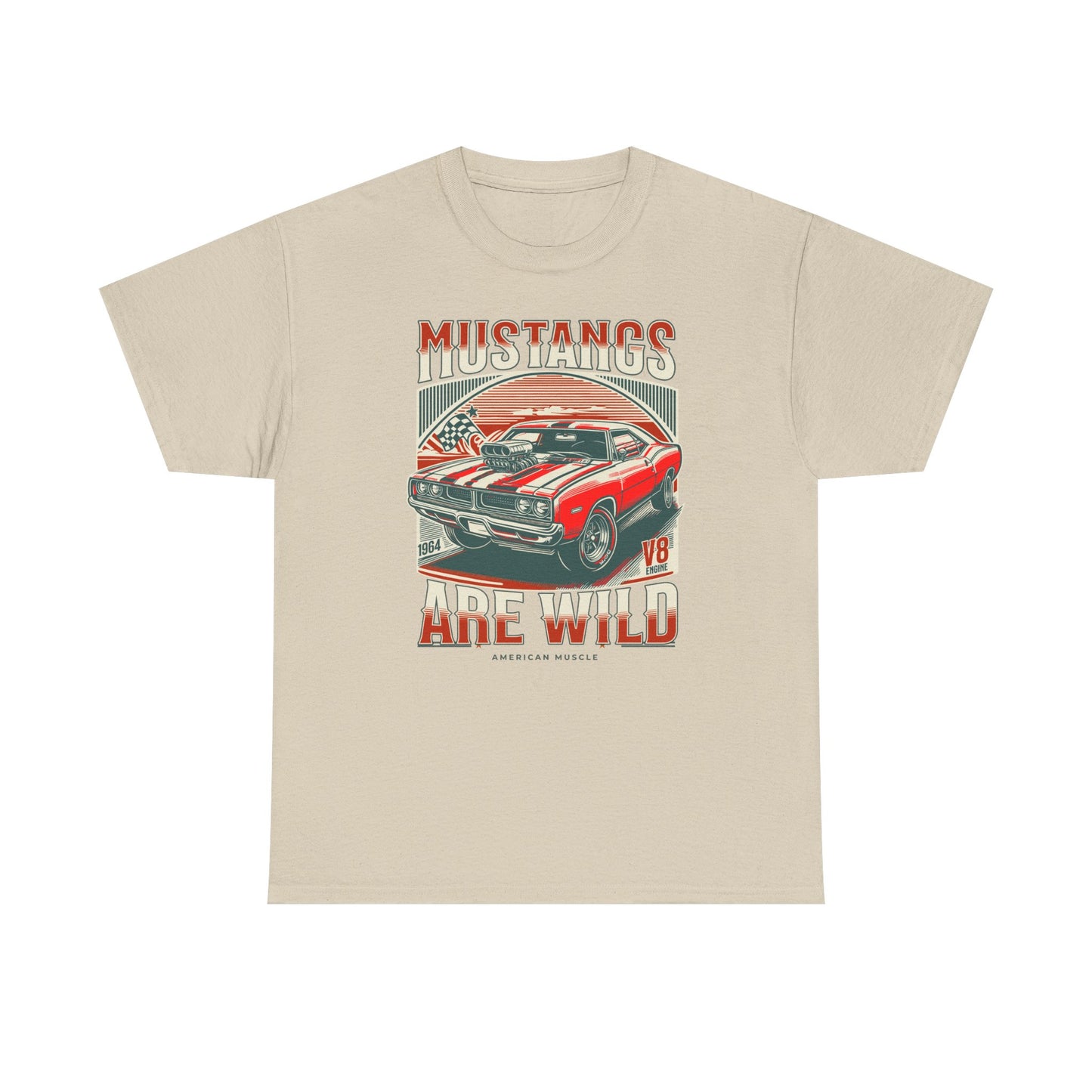 Vintage Mustang Graphic Tee, Car Lover Gift, Unisex Cotton Shirt, Automotive Enthusiast Apparel, Retro Style T-Shirt
