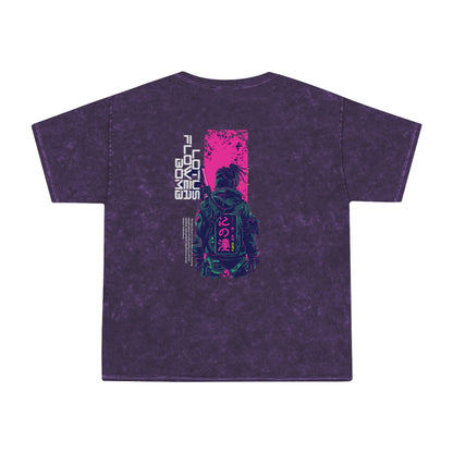 Stylish Unisex Mineral Wash T-Shirt | Anime Aesthetic Tee, Trendy Streetwear, Vintage Graphic Shirt, Unique Gift for Him/Her