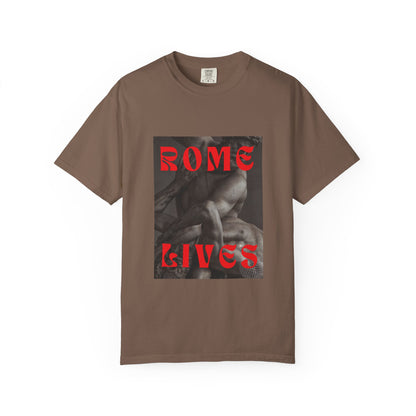 Rome Lives Graphic T-Shirt | Artistic Unisex Tee, Vintage-Inspired Apparel, Streetwear Fashion, Casual Wear, Gift for Art Lovers