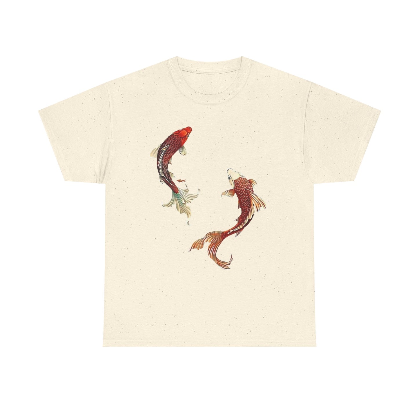 Koi Fish Tee - Unisex Heavy Cotton Tee, Nature Lover Gift, Casual Outfit, Summer Wear, Birthday Gift