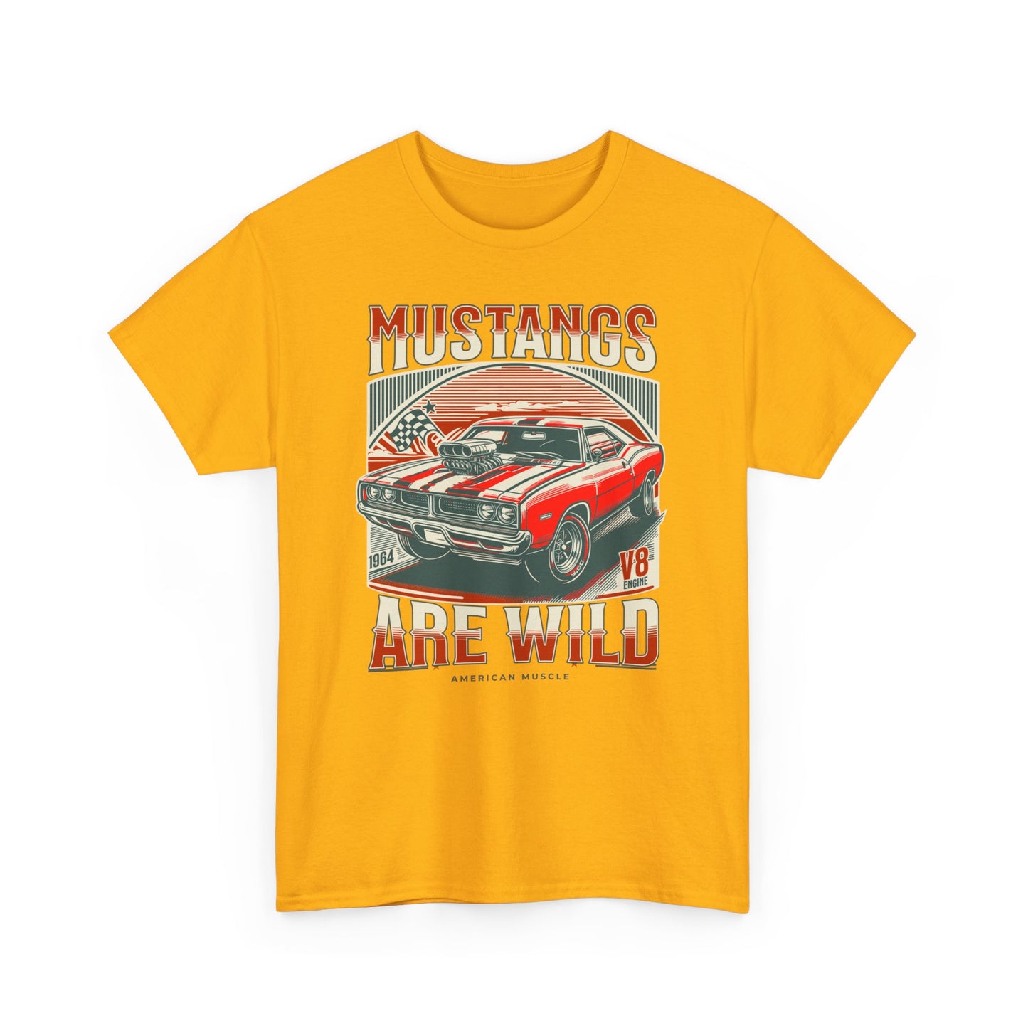 Vintage Mustang Graphic Tee, Car Lover Gift, Unisex Cotton Shirt, Automotive Enthusiast Apparel, Retro Style T-Shirt