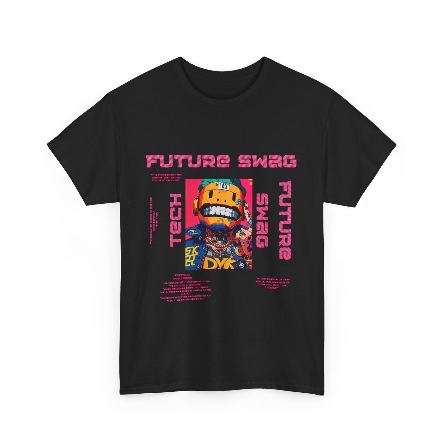 Retro Futuristic Unisex Heavy Cotton Tee - Future Swag, Hipster Clothing, Streetwear, Casual Wear, Graphic Tee, Gift Idea