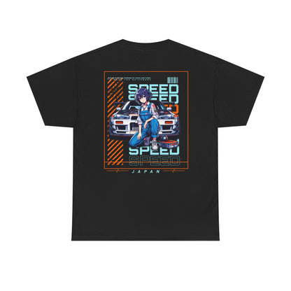 Retro Anime Speed Racing Tee, Graphic T-Shirt for Gamers, Unisex Cotton Shirt, Streetwear, Everyday Wear, Gift for Otaku