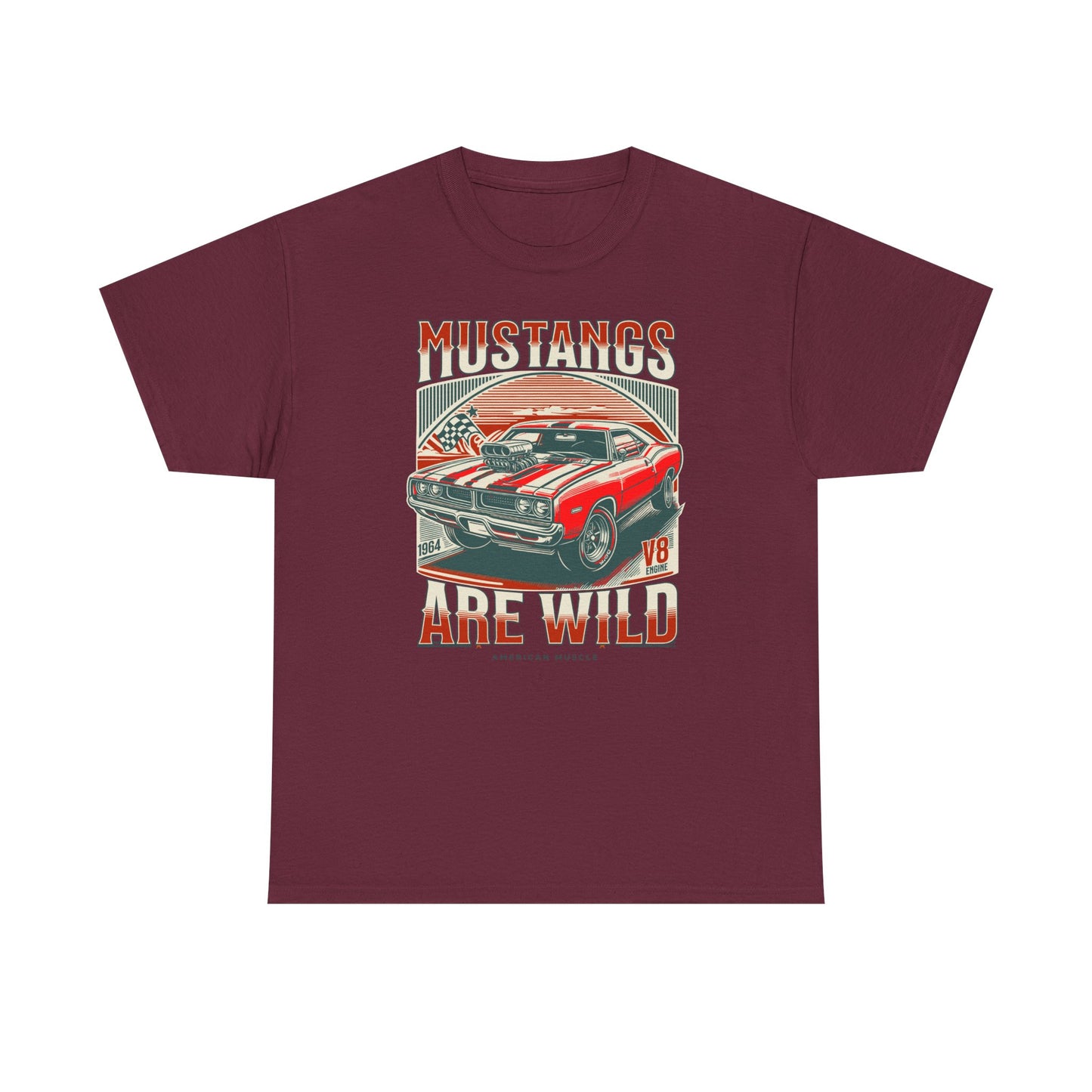Vintage Mustang Graphic Tee, Car Lover Gift, Unisex Cotton Shirt, Automotive Enthusiast Apparel, Retro Style T-Shirt