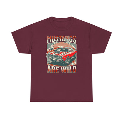 Vintage Mustang Graphic Tee, Car Lover Gift, Unisex Cotton Shirt, Automotive Enthusiast Apparel, Retro Style T-Shirt