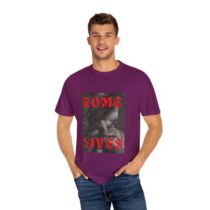 Rome Lives Graphic T-Shirt | Artistic Unisex Tee, Vintage-Inspired Apparel, Streetwear Fashion, Casual Wear, Gift for Art Lovers