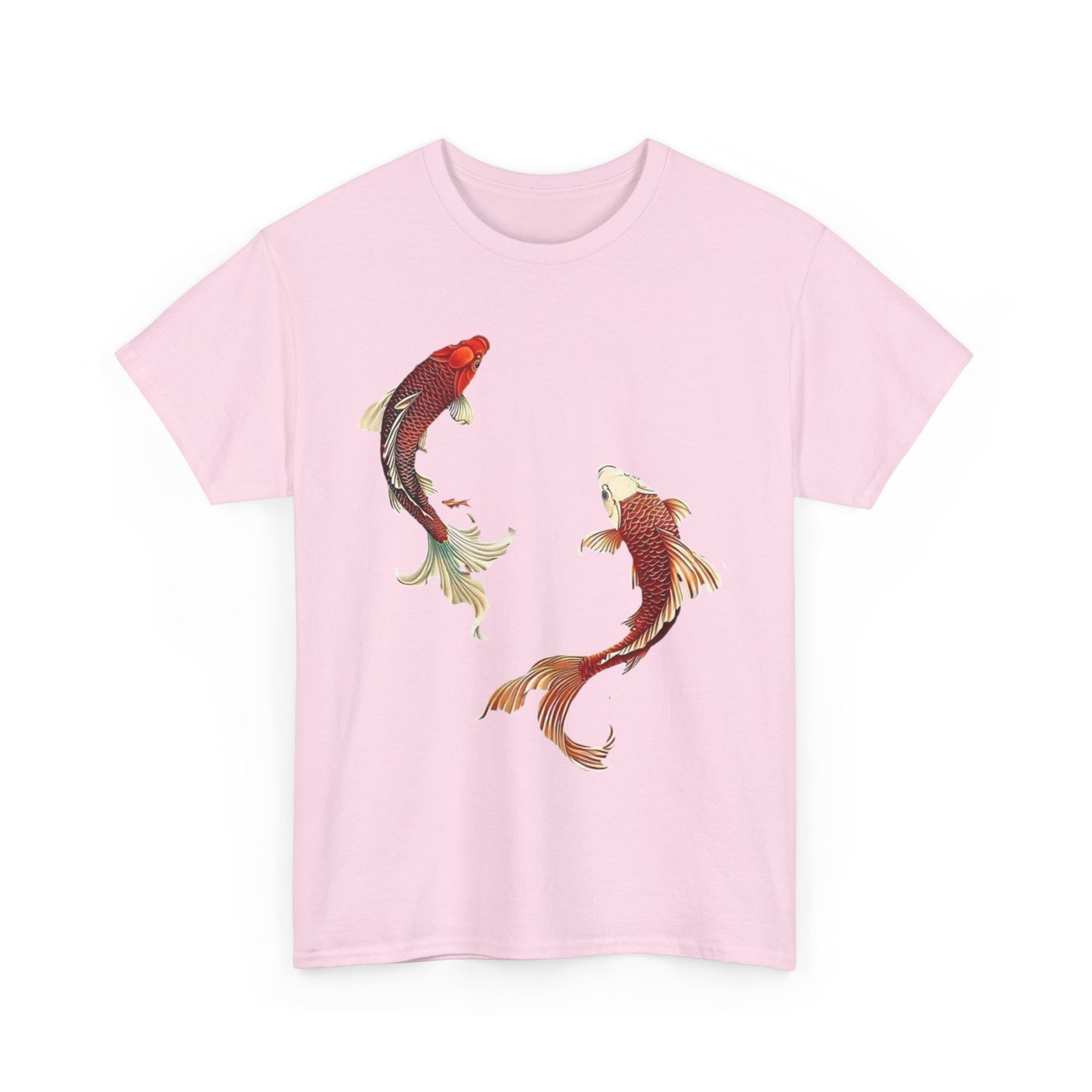 Koi Fish Tee - Unisex Heavy Cotton Tee, Nature Lover Gift, Casual Outfit, Summer Wear, Birthday Gift