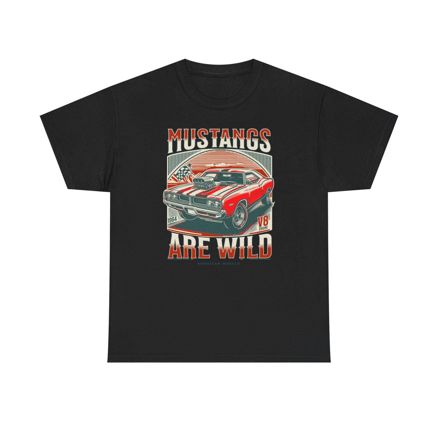 Vintage Mustang Graphic Tee, Car Lover Gift, Unisex Cotton Shirt, Automotive Enthusiast Apparel, Retro Style T-Shirt