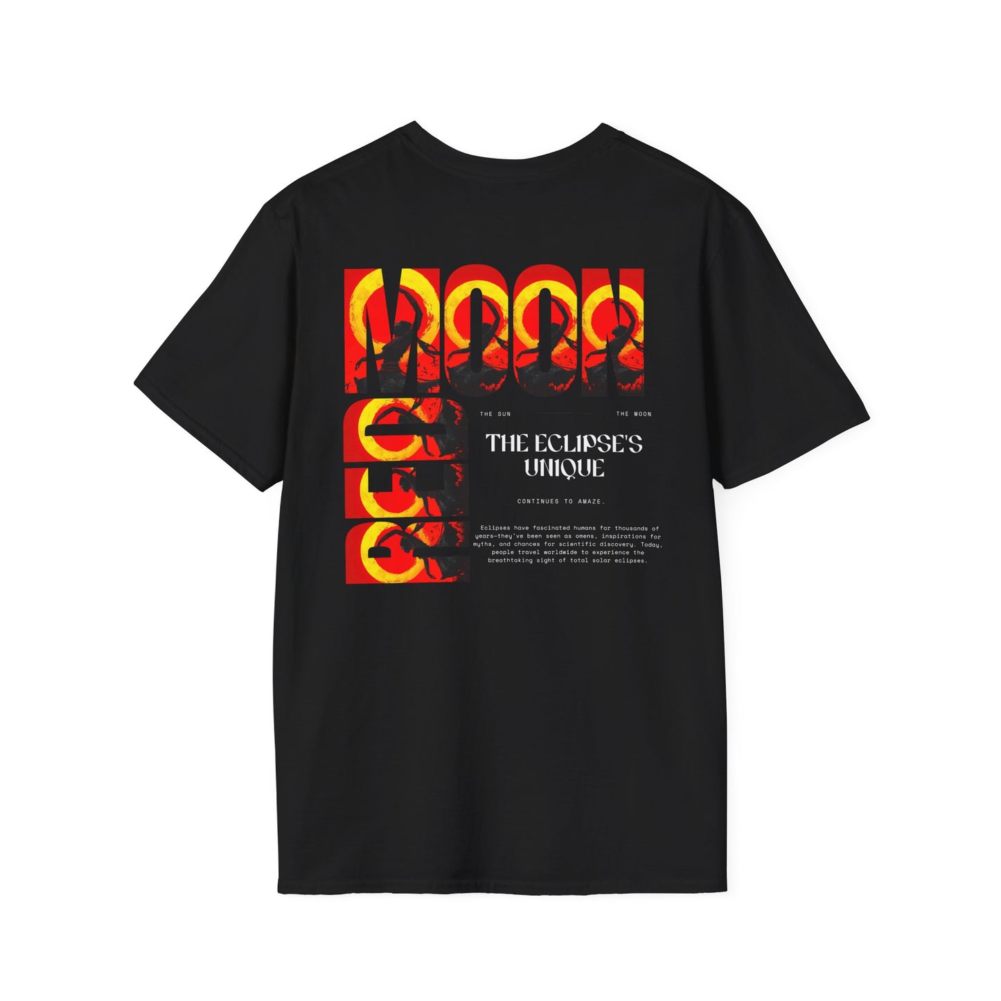 Red Moon Unisex T-Shirt | Softstyle Graphic Tee | Unique Retro Design | Perfect for Music Lovers & Festivals | Gift for Enthusiasts