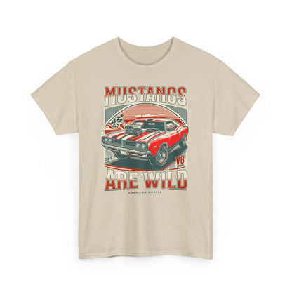 Vintage Mustang Graphic Tee, Car Lover Gift, Unisex Cotton Shirt, Automotive Enthusiast Apparel, Retro Style T-Shirt