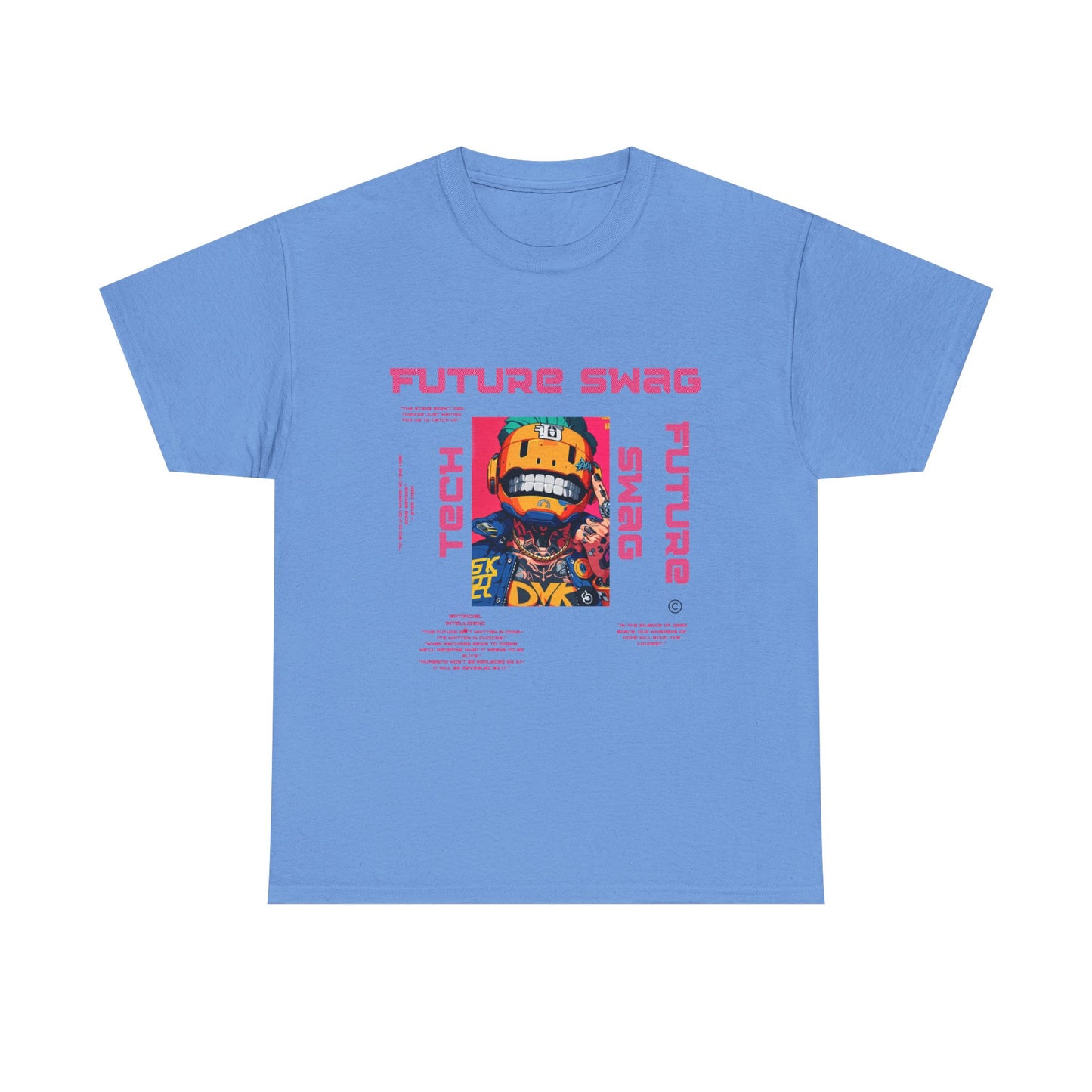 Retro Futuristic Unisex Heavy Cotton Tee - Future Swag, Hipster Clothing, Streetwear, Casual Wear, Graphic Tee, Gift Idea